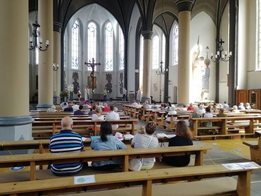 Feier mit Großeltern und Enkel im Juli 2021 in der Kirche Sankt Marien Delmenhorst
