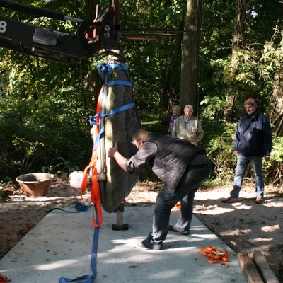 Der STein wird gesetzt